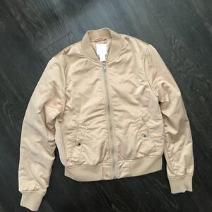 H&M Women's Beige Bomber Jacket